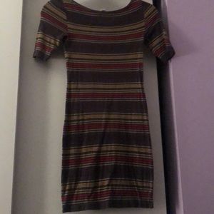 Gray Striped Dress